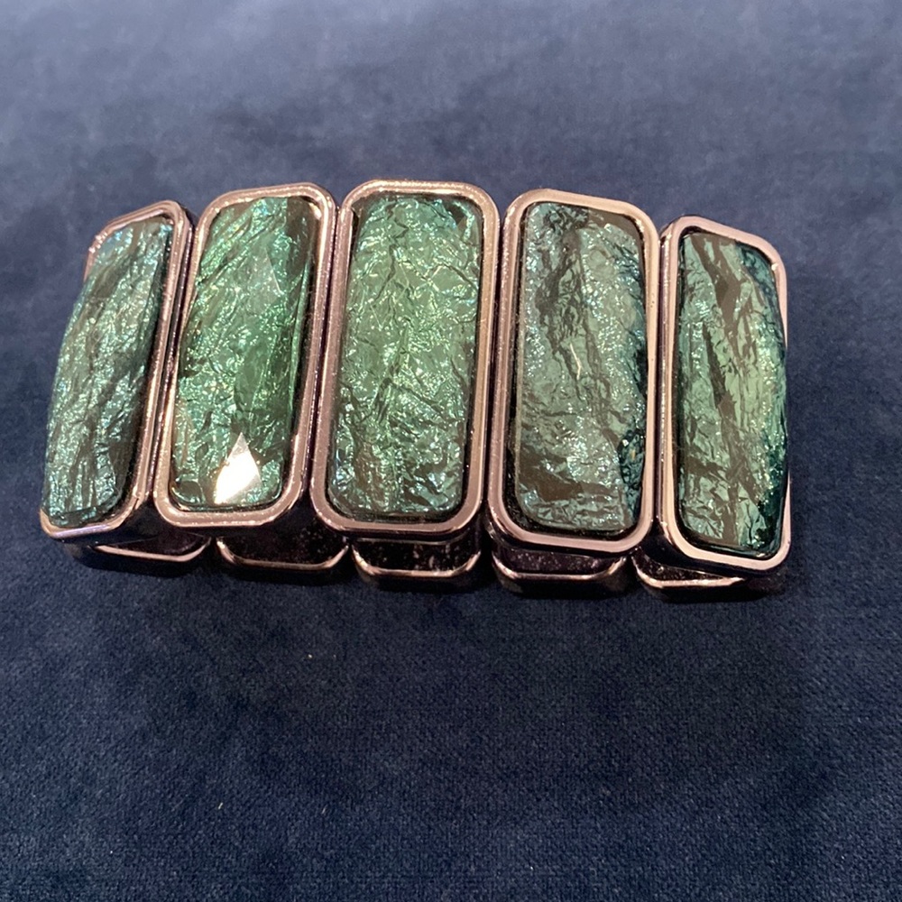 Beautiful silver and aqua bracelet
